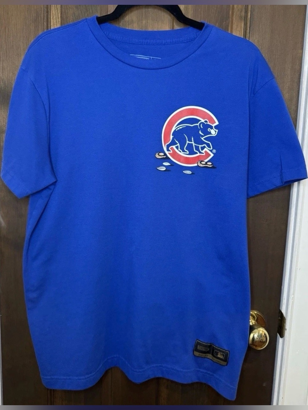 Chicago Cubs Baseballism Shirt Mens L Large Royal Blue Get Your Peanuts Graphic